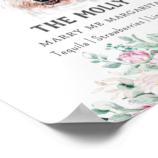 Westie Hondenhandtekening Drink Teken Poster (Hoek)