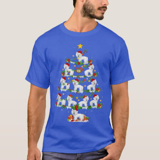 Westie-Hondenliefhebber met kerstbomen T-shirt
