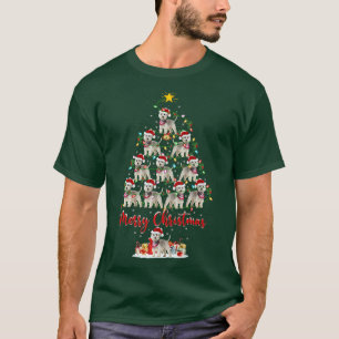 Westie Hondenliefhebber Xmas Match Santa Westie Ch T-shirt