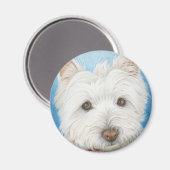 Westie Hondenmagneet Magneet (Voorkant / Achterkant)