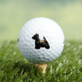 Westie Hondenras Boho Floral Silhouette Golfballen (Insitu Shirt)