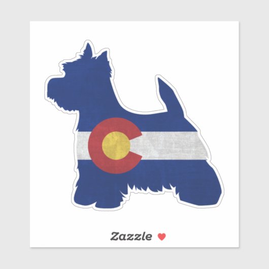 Westie Hondenras Colorado Vlag Sticker (Vel)