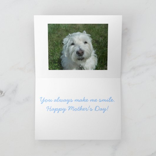 Westie I houdt van u Kaart van het Moederdag van (Binnen)