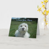 Westie I houdt van u Kaart van het Moederdag van (Gele Bloem)