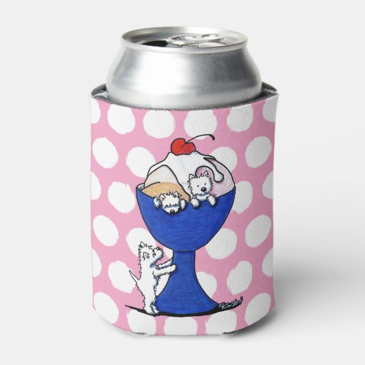 Westie Ijsfeestje Blikjeskoeler (Blikje Voorkant)