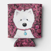 Westie Impressies Bloem Blikjeskoeler (Voorkant)