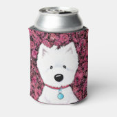 Westie Impressies Bloem Blikjeskoeler (Blikje Achterkant)