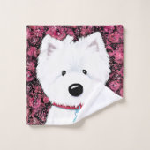 Westie Impressions Floral Bad Handdoek (Wasdoekje)