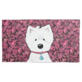 Westie Impressions Floral Kussensloop (Voorkant)