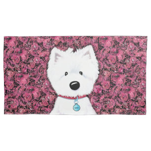 Westie Impressions Floral Kussensloop