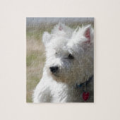 Westie in de lente legpuzzel (Verticaal)