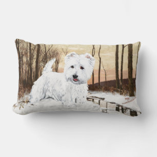 Westie in de schemering kussen