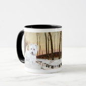 Westie in de schemering mok (Voorkant links)