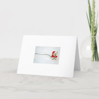 Westie in de Sneeuw Feestdagen Kaart