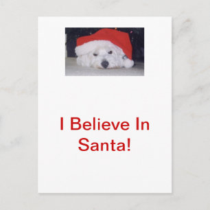 Westie in een Santa Hat Feestdagenkaart