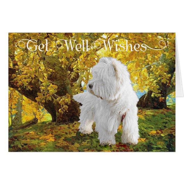 Westie in Golden Woods (Voorkant Horizontaal)