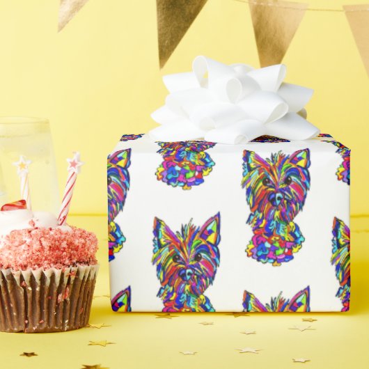 Westie inpakpapier (Verjaardagsfeest)