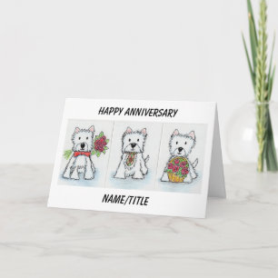 Westie Jubileum kaart vrouw moeder vader man