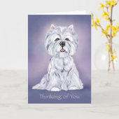 Westie Kaart (Gele Bloem)