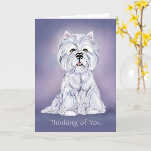 Westie Kaart (Gele Bloem)