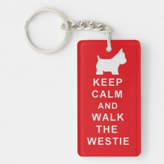 Westie Keep Calm Walk Birthday kerstcadeau Sleutelhanger