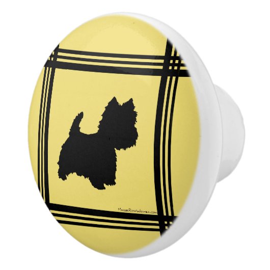 Westie Keramische Knop (Rechts)