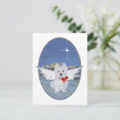 Westie Kerst Engel Feestdagenkaart (Staand voorkant)