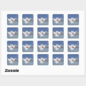 Westie Kerst Engel Vierkante Sticker (Vel)