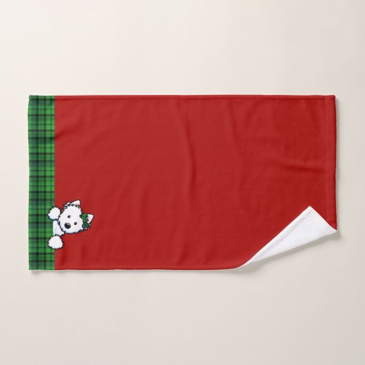 Westie Kerst KiniArt Handdoek Set (Handdoek)