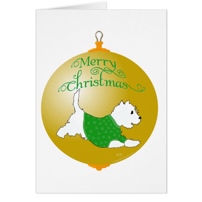 Westie Kerst Ornament (Voorkant)