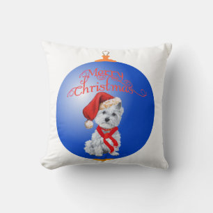 Westie Kerst Ornament Kussen
