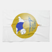 Westie Kerst Ornament Theedoek (Horizontaal)