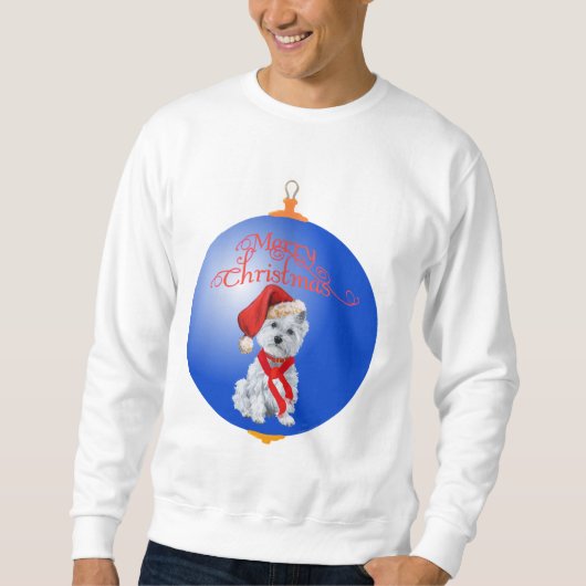 Westie Kerst Ornament Trui (Voorkant)