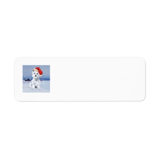 Westie Kerst Retouradres Label (Voorkant)