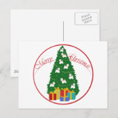 Westie Kerstboom Briefkaart (Voorkant / Achterkant)