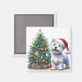 Westie kerstboom magneet (Voorkant / Achterkant)