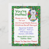 Westie-kerstcadeautjes met open kerstmis kaart (Achterkant)