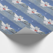 Westie Kerstengel Cadeaupapier (Hoek)