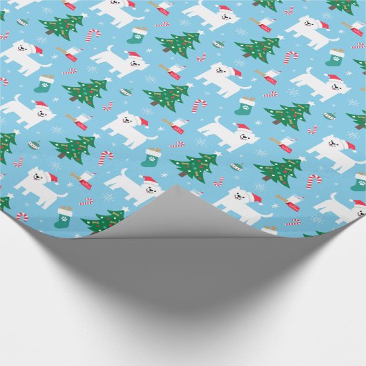 Westie-kerstinpakpapier Cadeaupapier (Hoek)