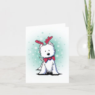 Westie-kerstkaart Bedankkaart