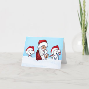 Westie-kerstkaart Feestdagen Kaart