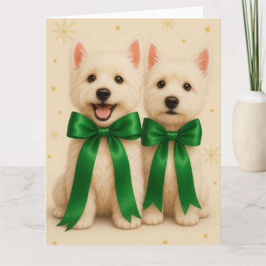 Westie Kerstkaart Kaart (Voorkant)
