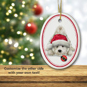 Westie kerstkerstmis afspelen keramisch ornament