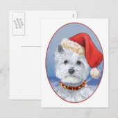 Westie Kerstman Helper Feestdagenkaart (Voorkant / Achterkant)