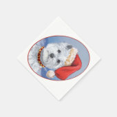 Westie Kerstman Helper Servetten (Hoek)