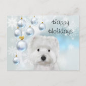 Westie Kerstmis Briefkaart (Voorkant)
