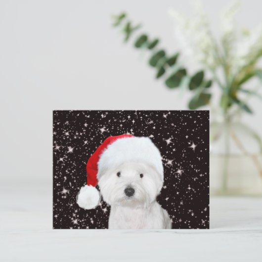 Westie Kerstmis Briefkaart (Staand voorkant)