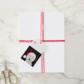 Westie Kerstmis Cadeaulabel (Met Touw)