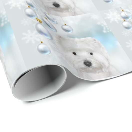 Westie Kerstmis Cadeaupapier (Rol Hoek)