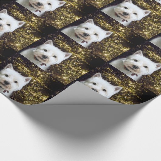 Westie Kerstmis Cadeaupapier (Hoek)